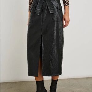 Rails Edem Elegant Belted Faux Leather Pencil Skirt - Black, Small